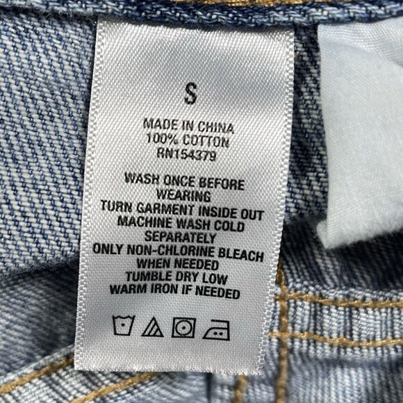 Aero Aeropostale Overalls Sz S Womens Distressed Busted Knee Tapered Raw Hem - Picture 7 of 7